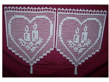 Häkelgardine Handarbeit