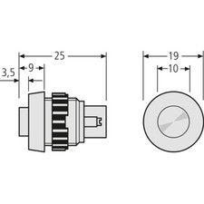 Renz Klingelknopf RAFI D19 Klingel Klingeltaster 97-9-85024 