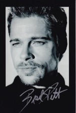 Autogramm Film (USA) | Brad PITT | 1990er Foto (Portrait SW)