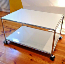 * USM Haller Rollwagen Rolltisch * Reinweiß Weiß * TV PC Möbel * 750x500x350 *
