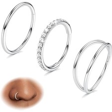 Nasenpiercing Ring 3er Set