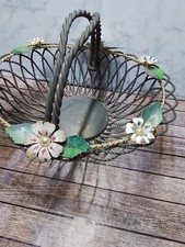 Florentiner Metallobstkorb Metallkorb Gitterkorb Drahtkorb Vintage Shabby Antik