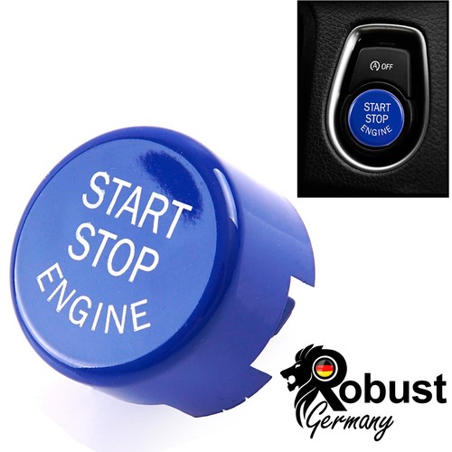 Start stop knopf blau glanz - knopf,
