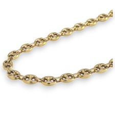 Kette Schiffanker Kaffeebohne 585/-14k Gelbgold ca. 50 cm, 7,4 mm