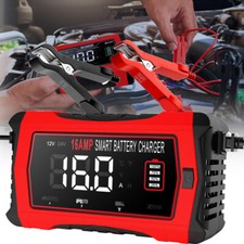 Intelligente KFZ Auto Batterie Ladegerät 16A Impuls Reparatur 6V/12V/24V AGM,Gel