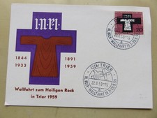 Sonderausgabe "Wallfahrt zum Heiligen Rock in Trier 1959" mit Sonderstempel