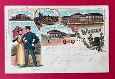 Militär Litho AK WURZEN 1900