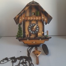 Cuckoo wooden clock black - clock,