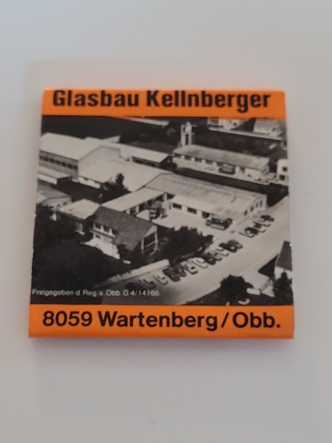 Streichholzheftchen glasbau - streichholzheftchen,,