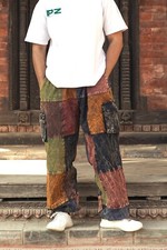 Unisex Hippie Patchwork Kordelzug Hose | Sommer Festival Boho Handmade Hose