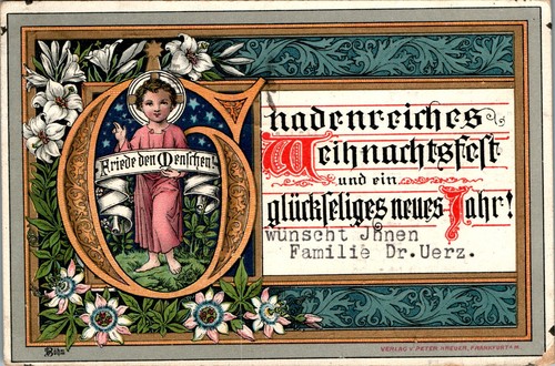 Weihnachten fröhliche - ak,