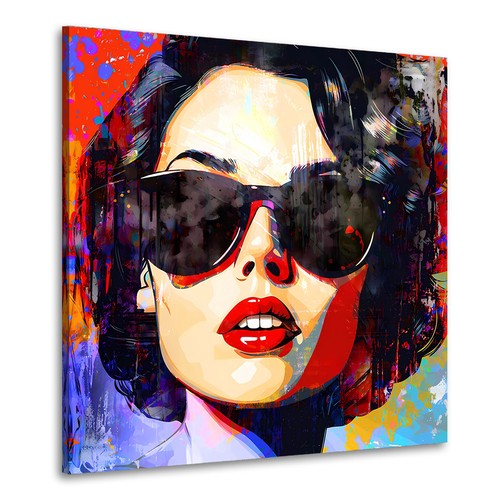 Abstrakt frau mit sonnenbrille - mit,