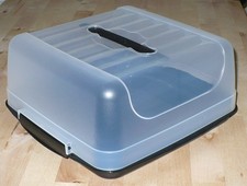 Drina stabile, eckige Transportbox für Kuchen/Torten..., mit Deckel + Tragegriff