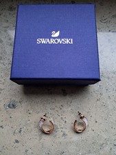 Swarovski Ohrringe Ohrstecker Creolen Farbe Rosegold mit Kristallen
