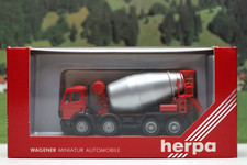 Herpa 1:87 140607 Mercedes Benz Betonmischer LKW rot in Ovp Nr.5216