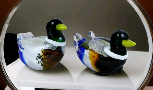Glasfigur ente set - glasfigur, vogel