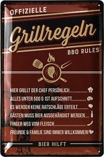Retro Blechschilder Grillen