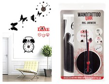 Wandtattoo mit uhr - mit, wanduhr