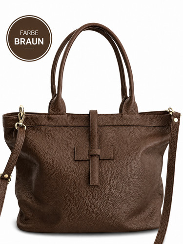 Damen leder handtasche shopper - handtasche,