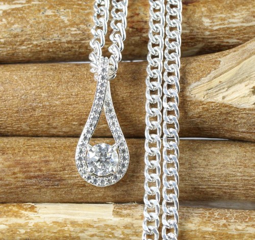 Diamant solitär anhänger - diamant,