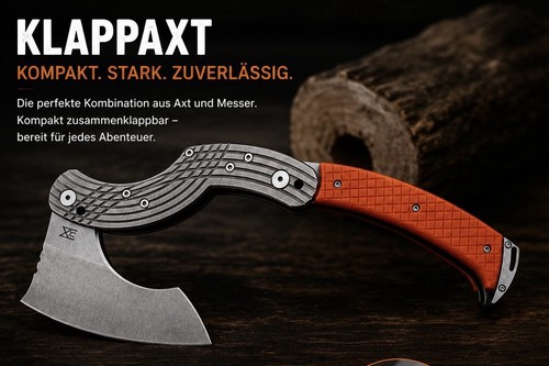 Klappaxt midgards griff orange - klappaxt,