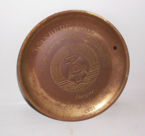Ddr messing teller - teller, wanderpokal
