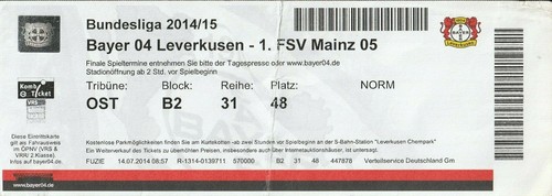 Ticket bayer leverkusen fsv - ticket,