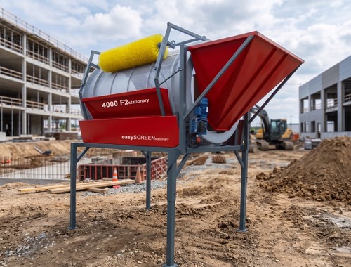 Trommel siebanlage stationär - trommel,