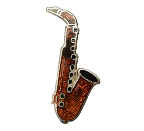 Saxophone pin vintage enamel - pin,