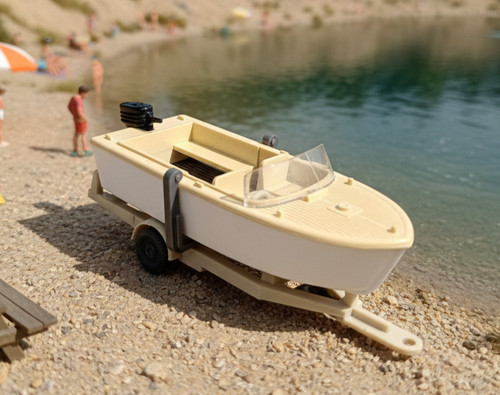 Wiking motorboot auf anhänger - wiking,