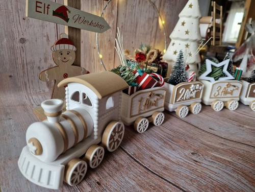 Großer weihnachtszug deko set - großer,