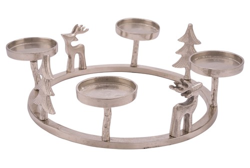 Alu advents kranz - advents, silber