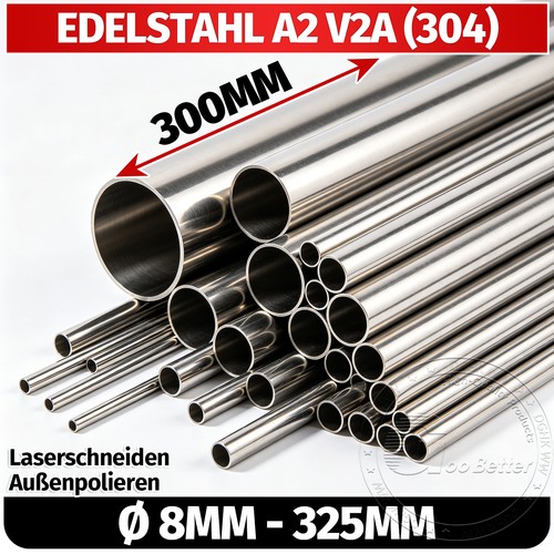 Edelstahl rundrohr v2a länge - v2a,