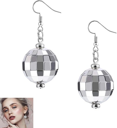Discokugel ohrringe lustige - discokugel, ohrringe,