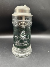 Bierkrug glas mit deckel - bierkrug,