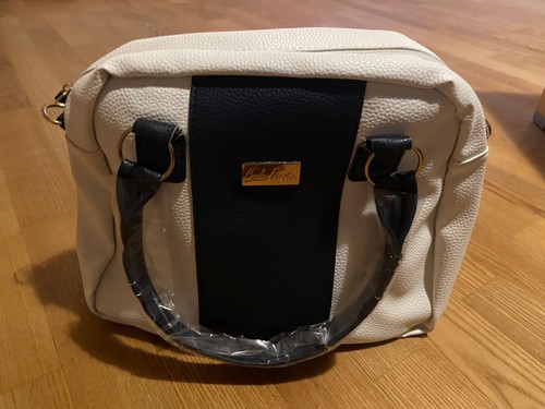 Damen handtasche weiß - , weiß-blau