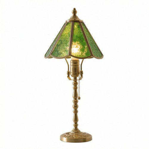 Tischlampe mit glasschirm - mit,