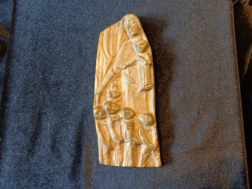 Bronze relief maria mutter - bronze,