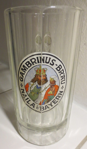 Altes bierglas gambrinus bräu - altes,