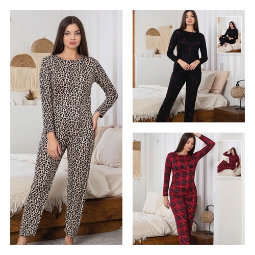 Damen pyjama schlafanzug lang - pyjama,
