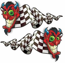 Devil aufkleber teufel - 2x,