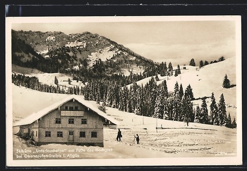 Oberstdorf skihütte - ak,