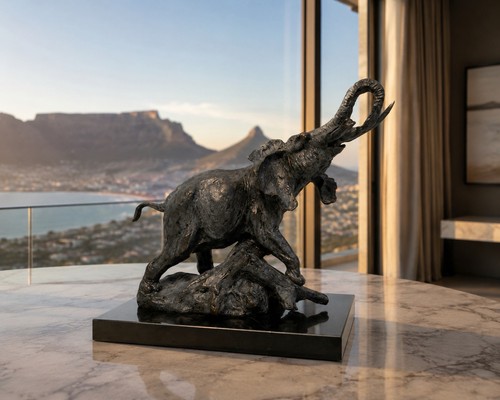 Bronzeskulptur elefant nach - elefant,