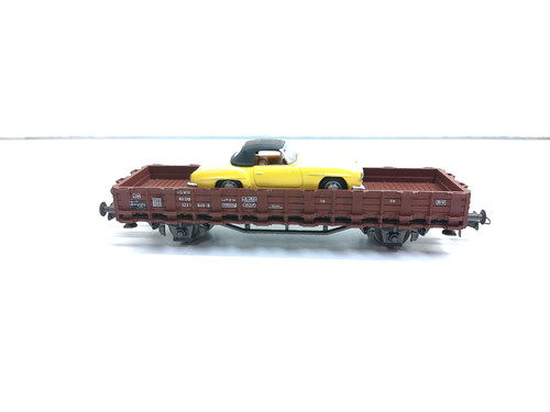 Roco flachwagen mit ladung - flachwagen,