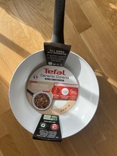Tefal Wok Pfanne Ceramic Control alle Herdarten Induktion D28 cm Weiß Knusprige