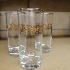 Coca Cola 3 Gläser 0,3 l Gastro Goldrand gebraucht