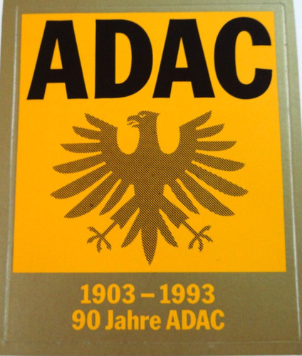Werbe aufkleber adac - adac, club