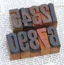 0-9 Zahlen 31 mm Holzlettern Lettern Buchstaben Holzzahlen letterpress wood type