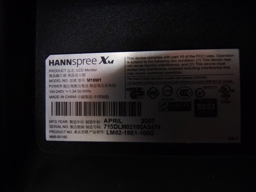 Hannspree lcd monitor - lcd, schwarz