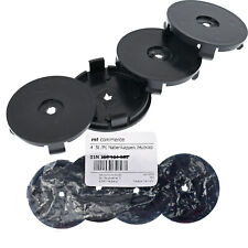 4X 55,5 mm Nabenkappen Felgen Nabendeckel Radnaben Schwarz Flach für Borbet